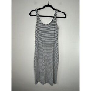 Old Navy sleeveless summer dress striped gray white size xs